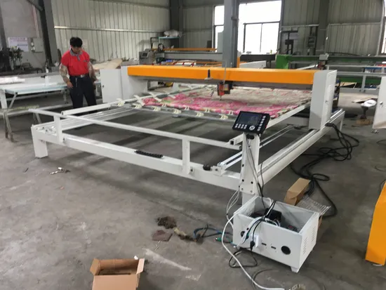 Single Needle Bed Cover Mattress Sewing Servo Motor Direct Drive Head Frame Moving Computerized Single Head Quilting Machine 