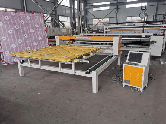 Automatic Computerized Single Needle Continuous Mattress Quilting Cutting Machine Home Textile Blanket Bed Sofa Making Machinery 