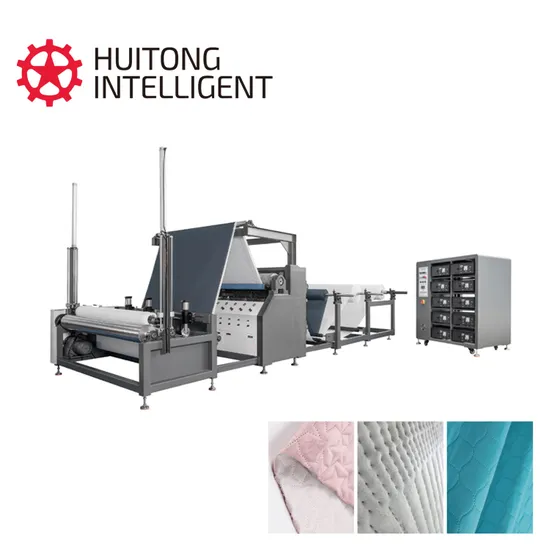 Fully Automatic High Speed Bedspread Computerized Ultrasound Embossing Quilting Sewing Machine with Cutting Sealing for Leather 