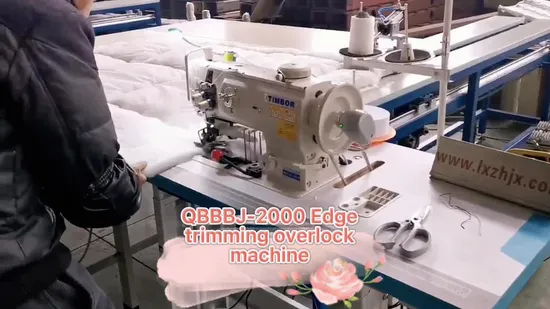 Comforter Blanket Mattress Edge Cutting Trimming Overlock Tapping Machine 